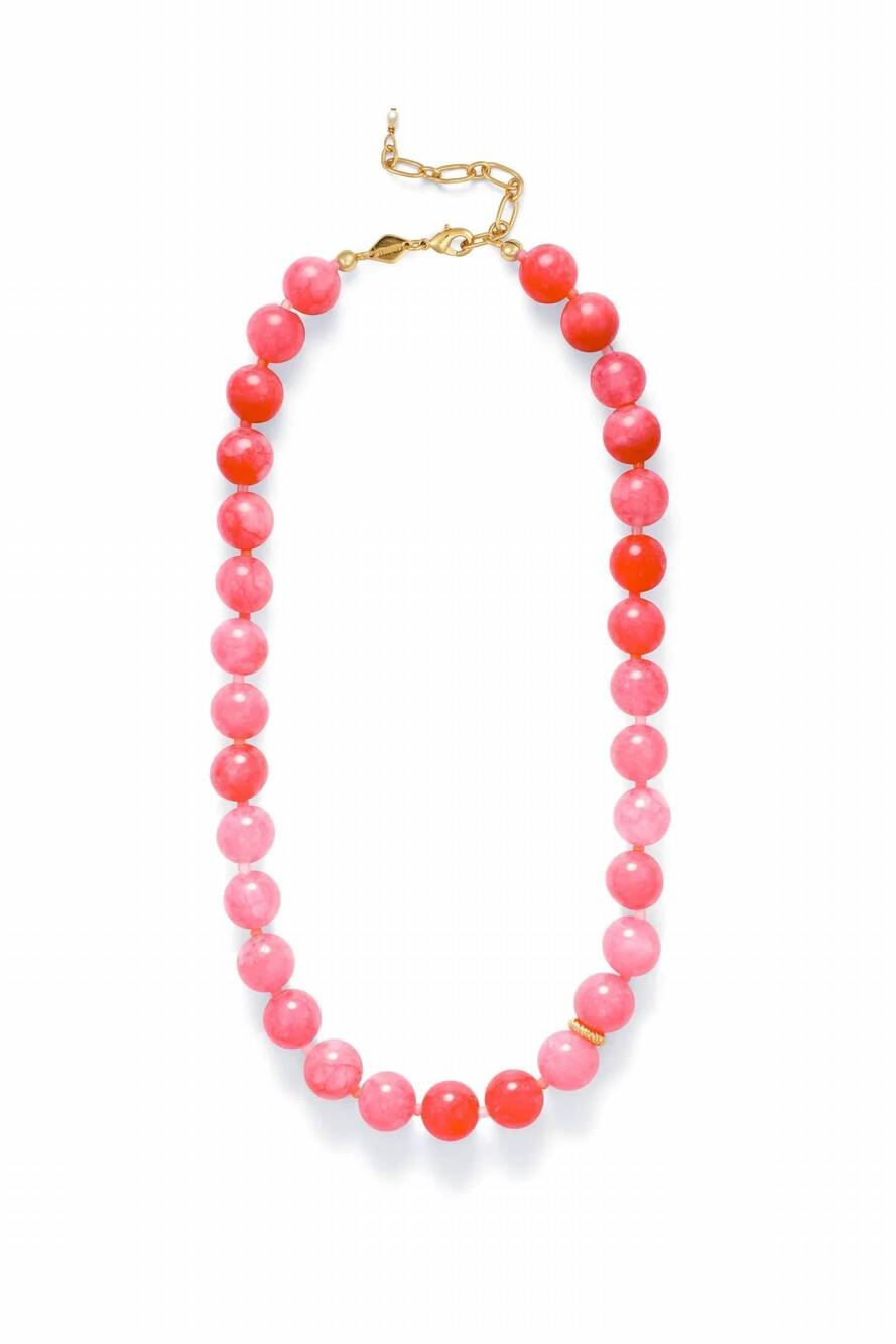 NEW ANNI LU women's ball necklace in bubblegum